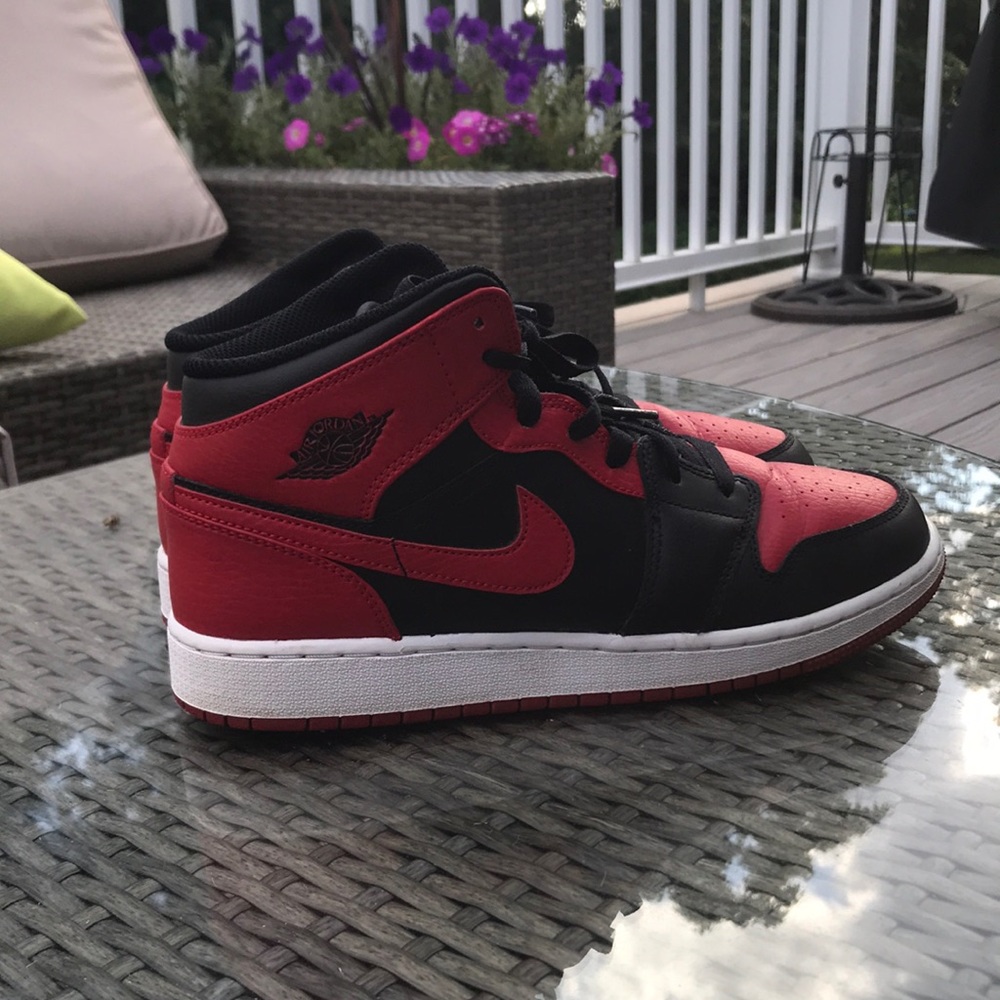 “Banned 2020” Red and black jordan 1’s